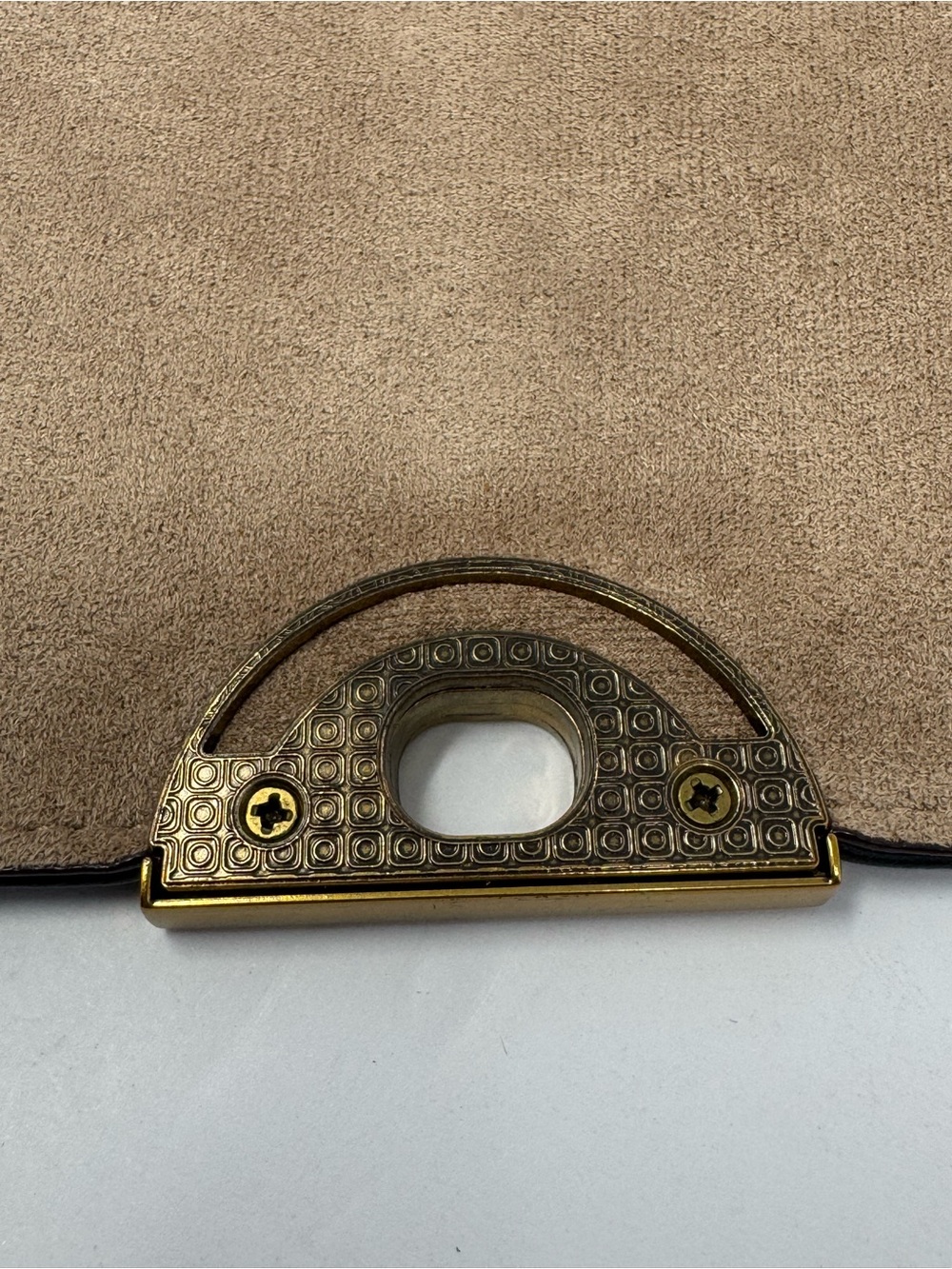 Antonio Melani Black Leather Crossbody Shoulder Purse Bag w/ Gold Chain Strap - Picture 6 of 15